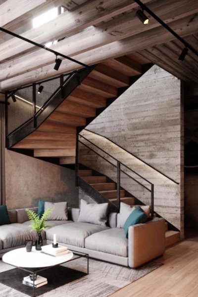 современные стили интерьера  индустриальный стиль